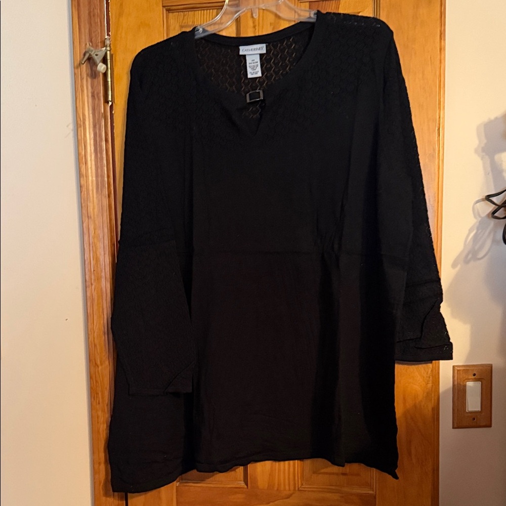Catherines Black sweater Tunic Top